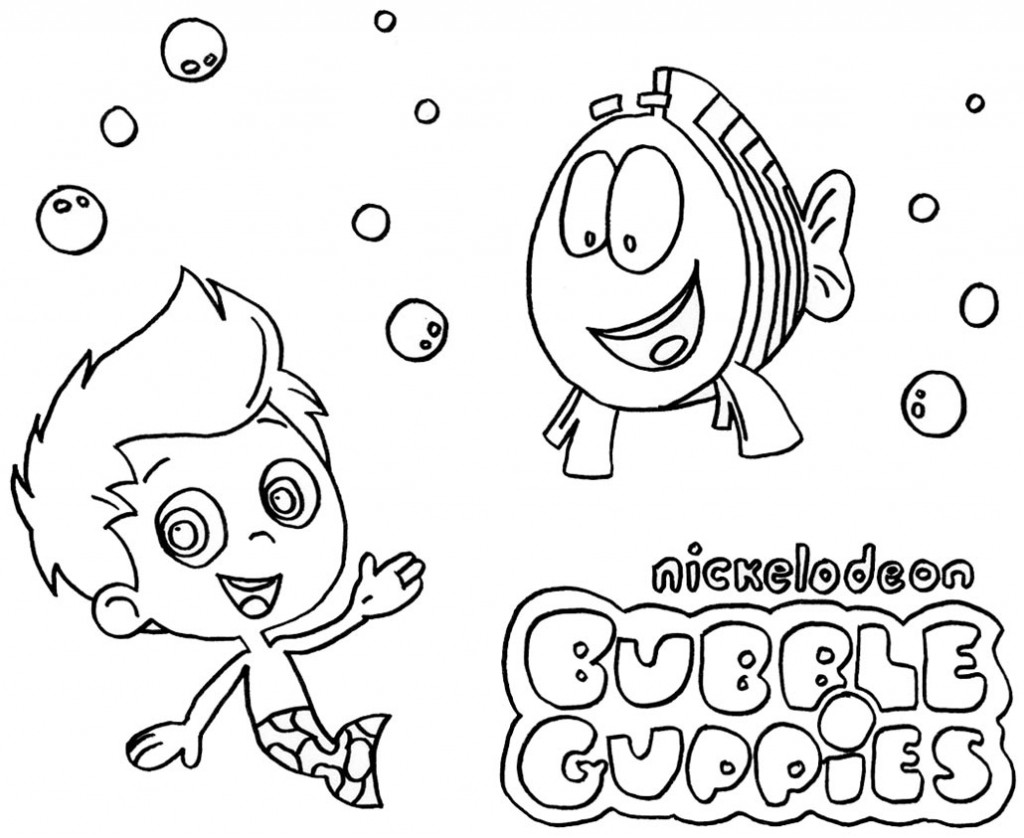Coloriage Bubble Guppies explorateurs des fonds marins - Bubulle guppies à imprimer