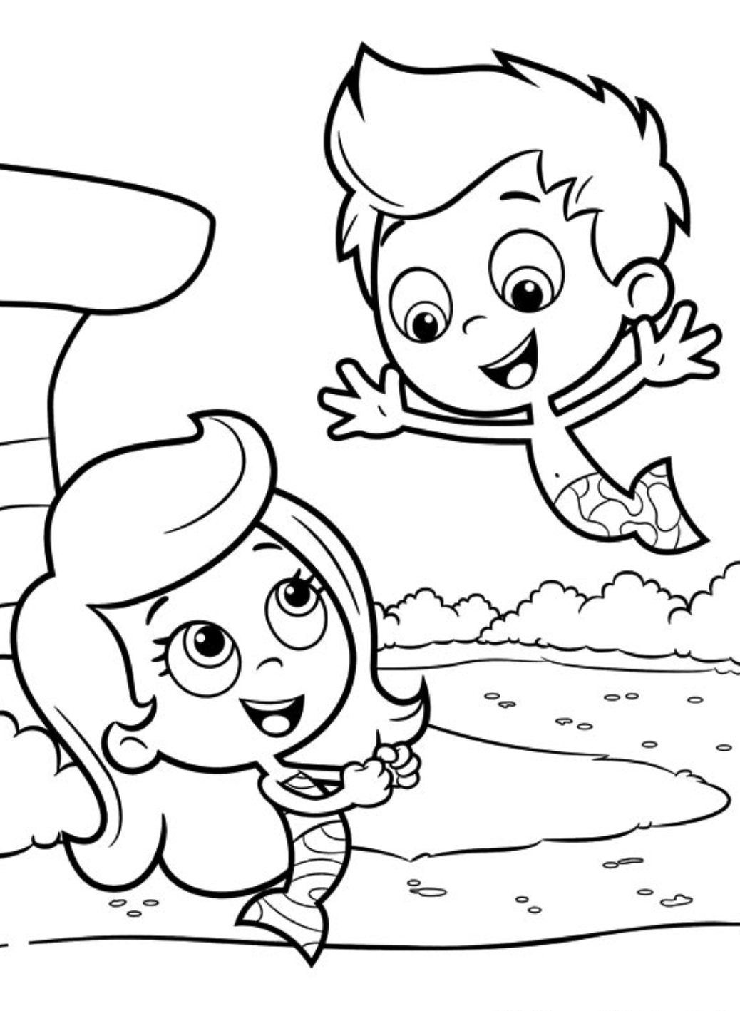 Coloriage Bubble Guppies explorateurs de l'océan - Bubulle guppies à imprimer