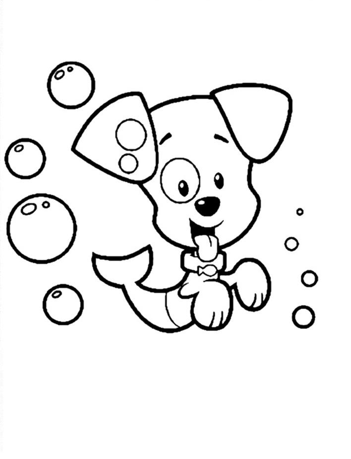 Coloriage Bubble Guppies Dog - Bubulle guppies à imprimer