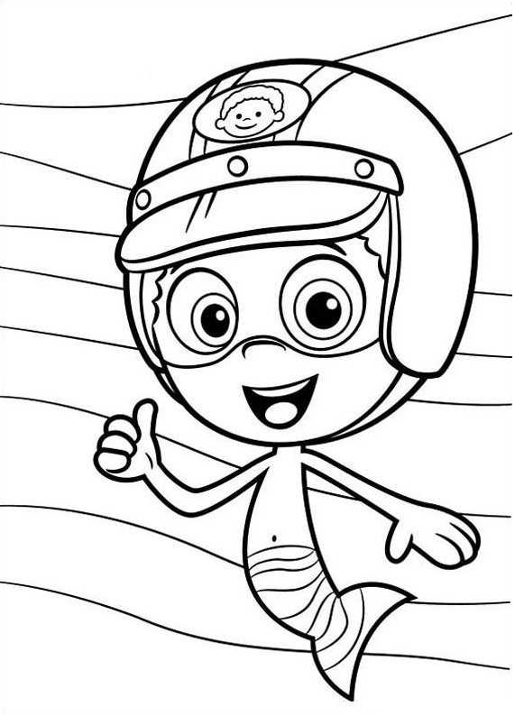 Coloriage Bubble Guppies préparation à la conduite - Bubulle guppies à imprimer