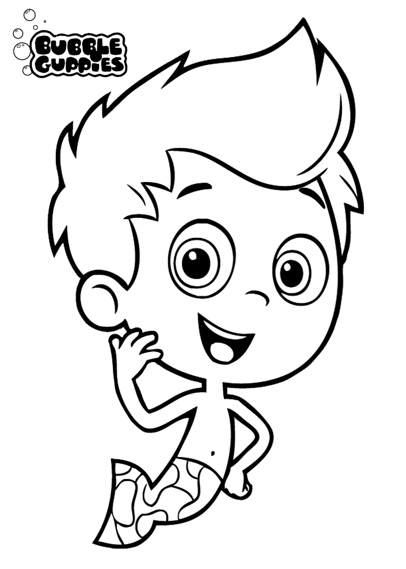 Coloriage Bubble Guppies - Bubulle guppies à imprimer