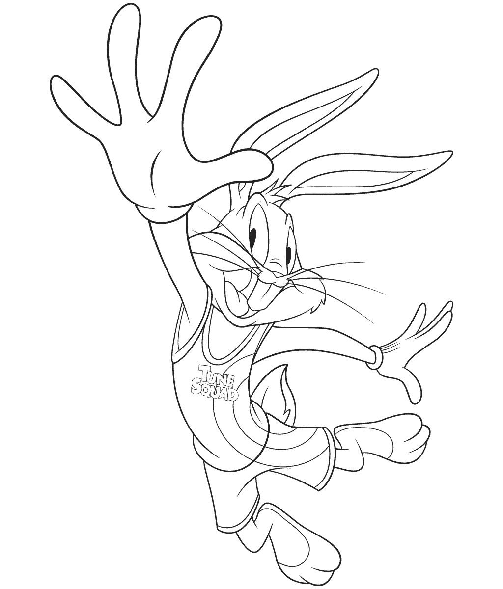 Coloriage Bugs Bunny Space Jam Nouvelle Ère - Space jam à imprimer