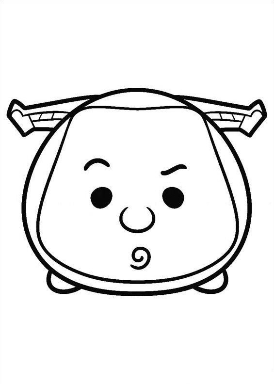 Coloriage Buzz l'Éclair Tsum Tsum Toy Story - Tsum tsum à imprimer