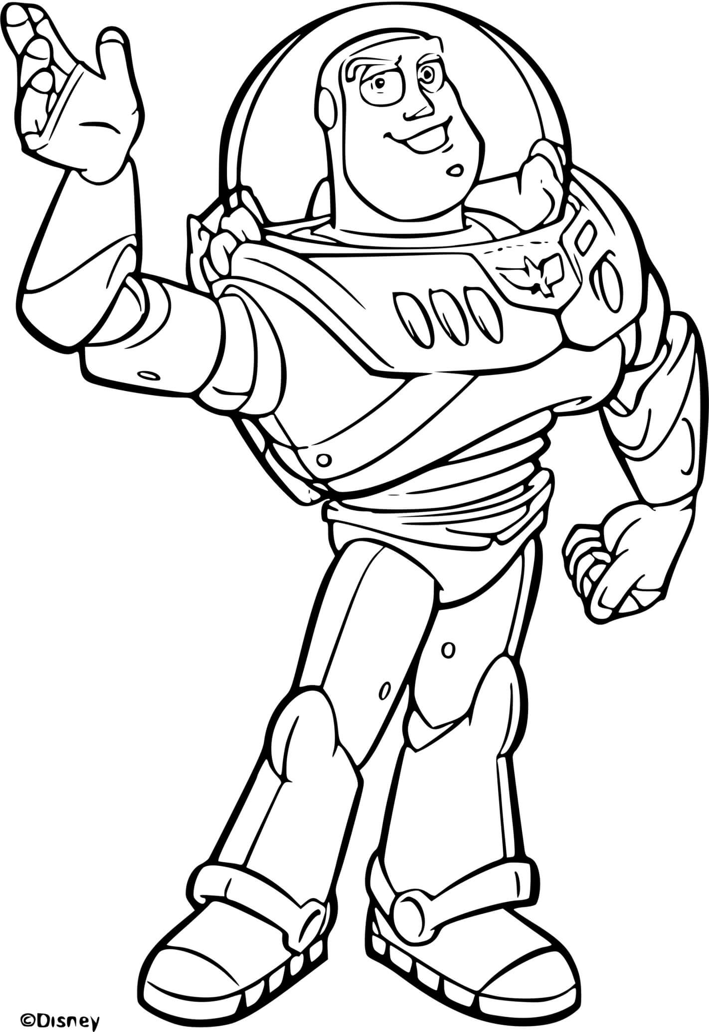 Coloriage Buzz l'éclair le ranger de l'espace - Buzz l'Éclair à imprimer