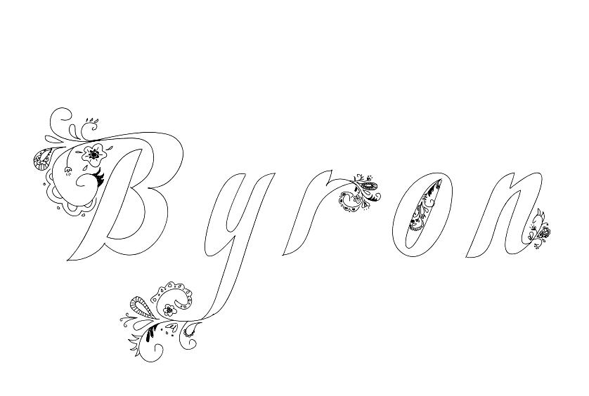 Coloriage Byron - Prénom à imprimer