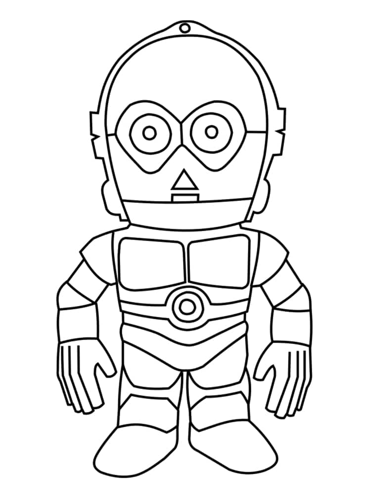 Coloriage C3po Robot - Star wars à imprimer