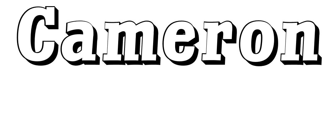 Coloriage Cameron - Prénom à imprimer