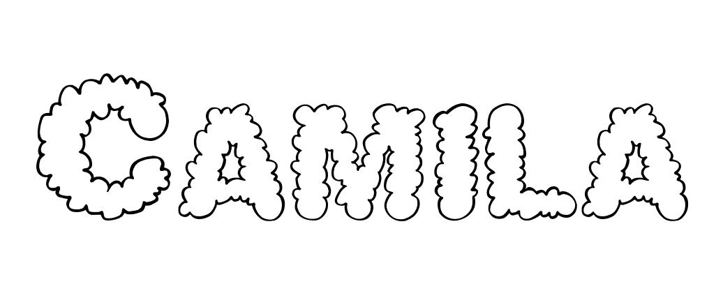 Coloriage Camila - Prénom à imprimer