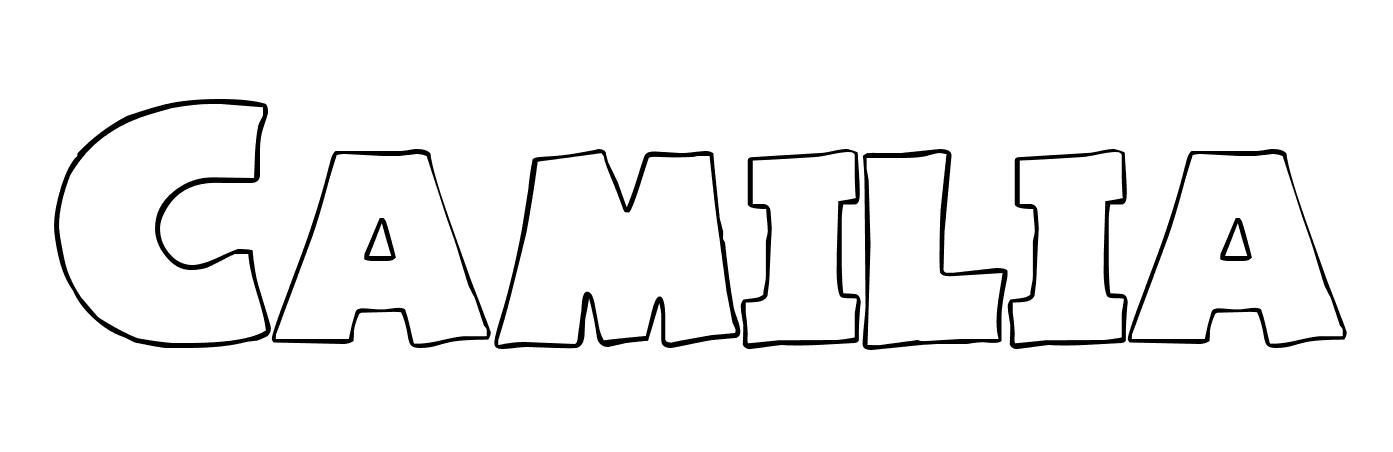 Coloriage Camilia - Prénom à imprimer