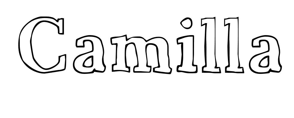 Coloriage Camilla - Prénom à imprimer