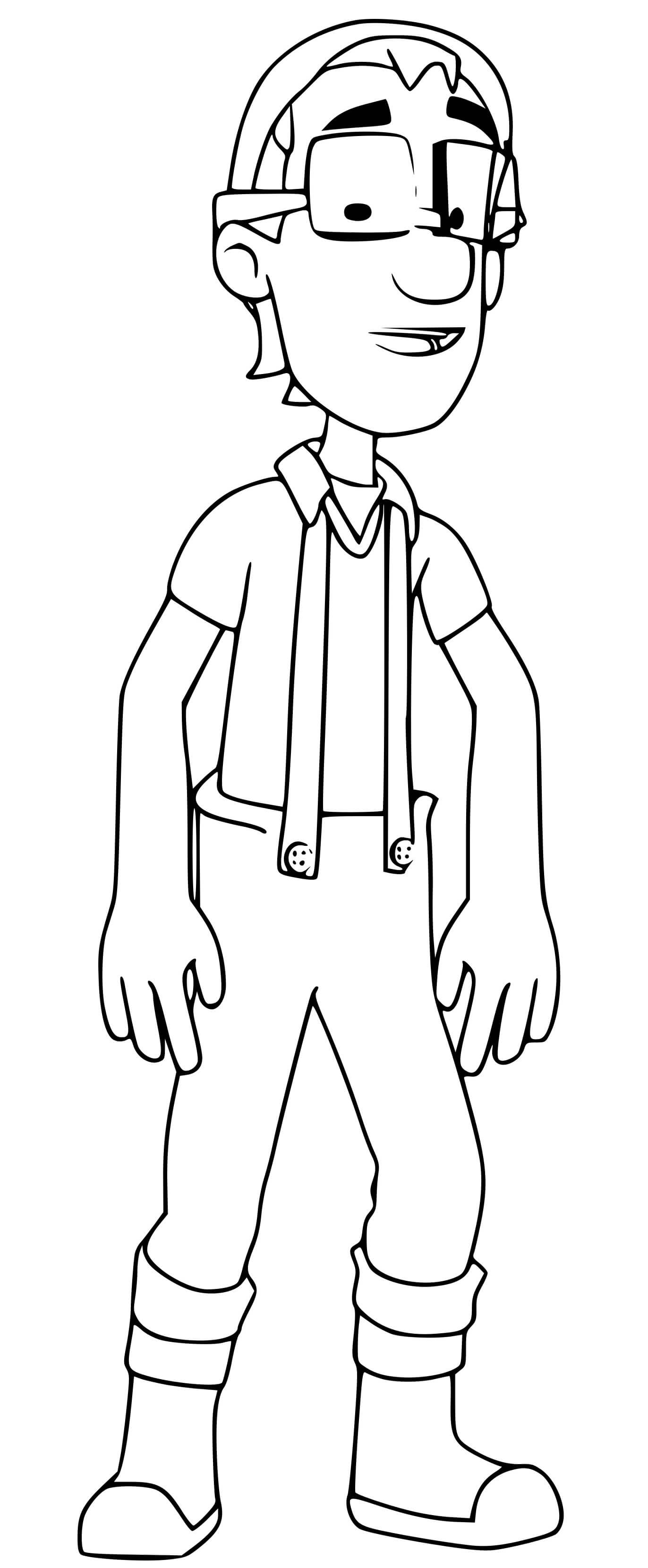 Coloriage Capitaine Turbot - Pat patrouille à imprimer