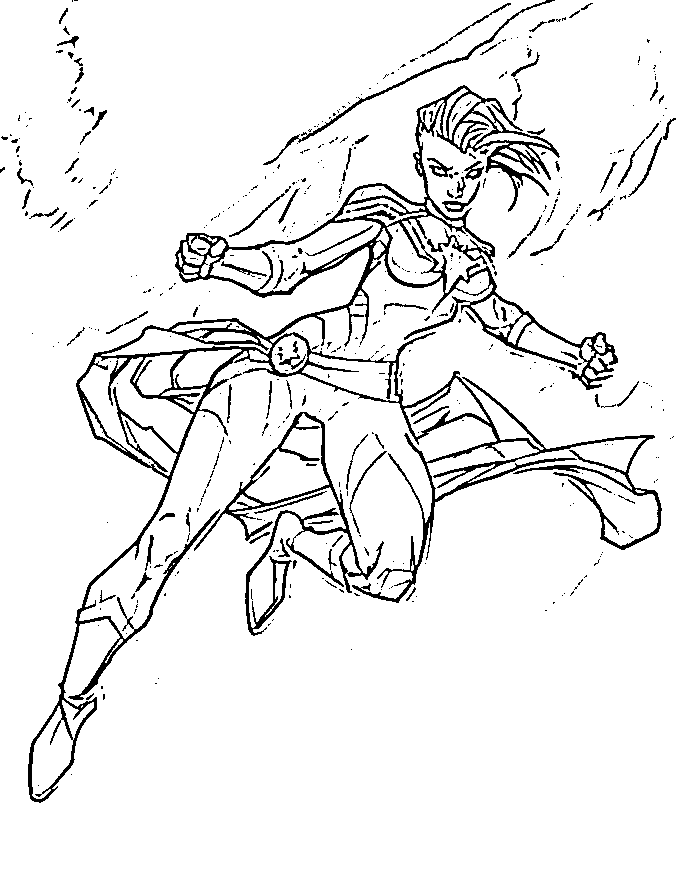 Coloriage Capitaine Marvel - Carol Danvers Fan Art - Captain marvel à imprimer
