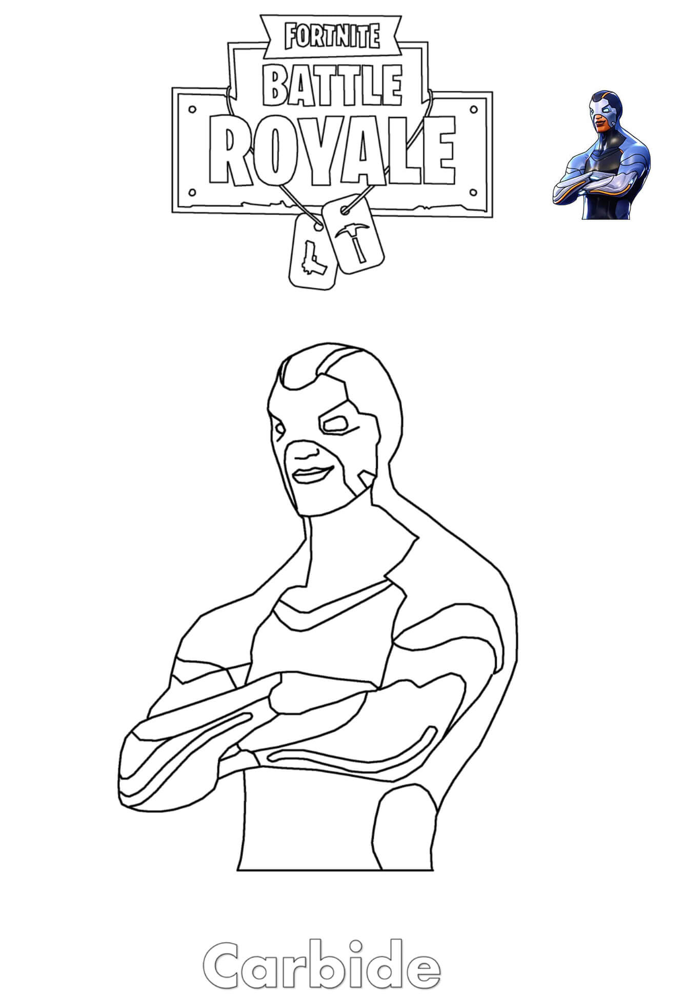 Coloriage Carbide Fortnite - Fortnite à imprimer
