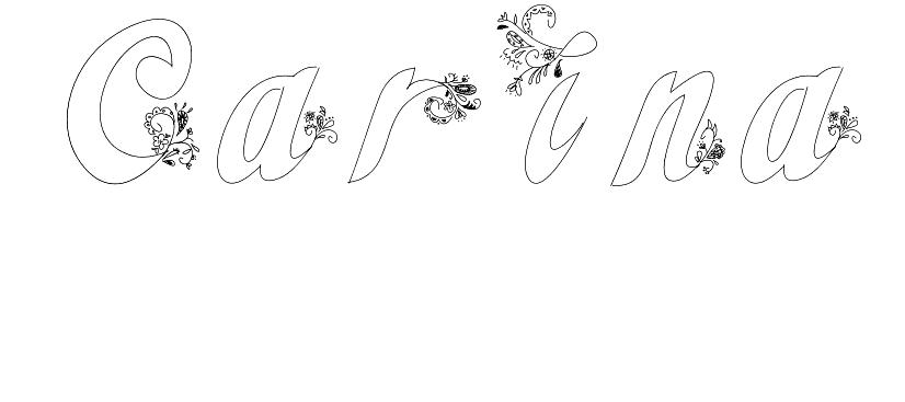 Coloriage Carina - Prénom à imprimer