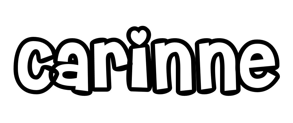 Coloriage Carinne - Prénom à imprimer