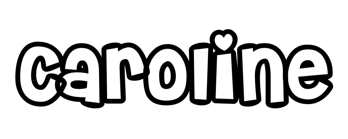 Coloriage Caroline - Prénom à imprimer
