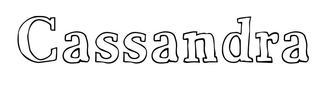 Coloriage Cassandra - Prénom à imprimer