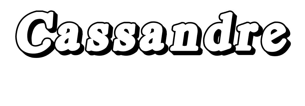 Coloriage Cassandre - Prénom à imprimer