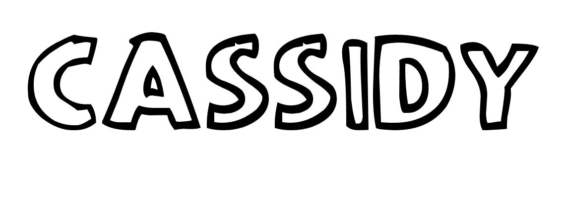 Coloriage Cassidy - Prénom à imprimer