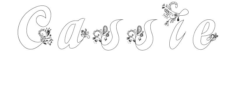 Coloriage Cassie - Prénom à imprimer