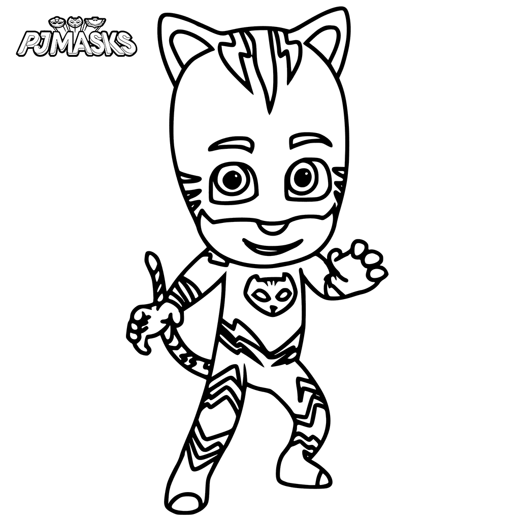 Coloriage Catboy De Pyjamasques - Pyjamasques à imprimer