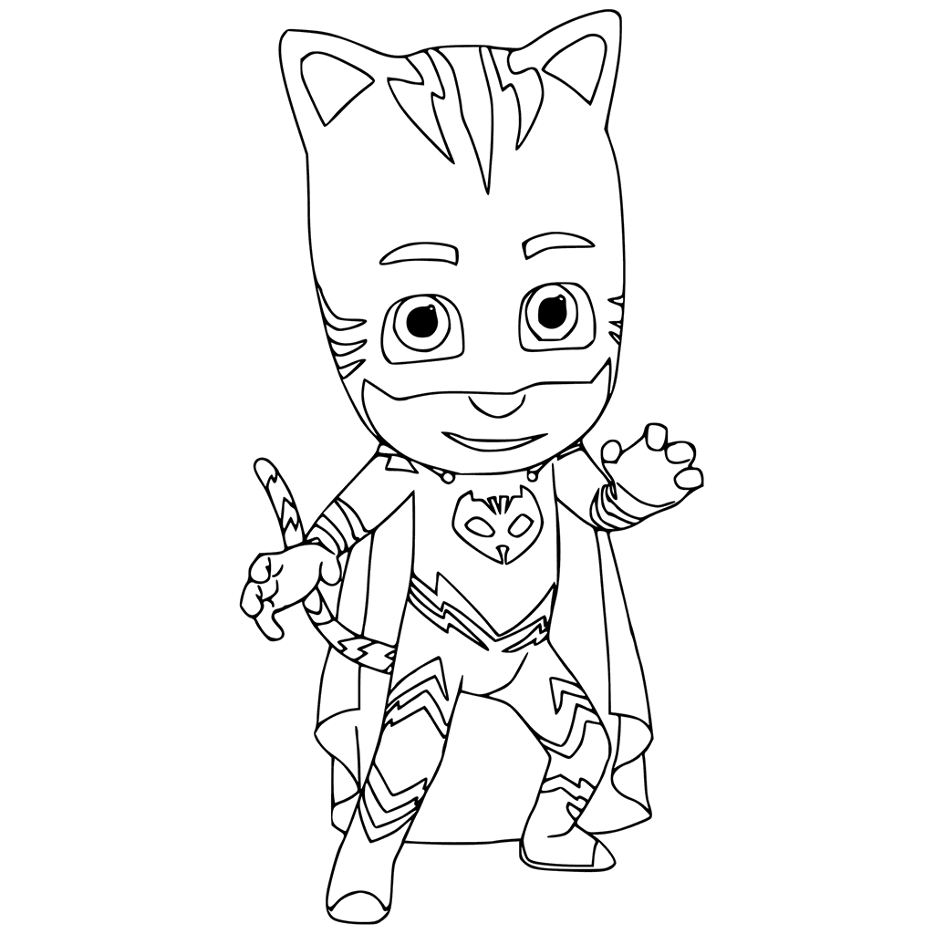 Coloriage Catboy Pyjamasques Disney - Pyjamasques à imprimer