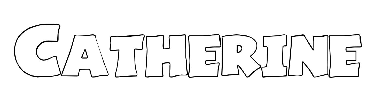 Coloriage Catherine - Prénom à imprimer