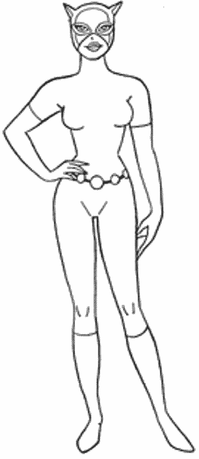 Coloriage Catwoman - Batman à imprimer