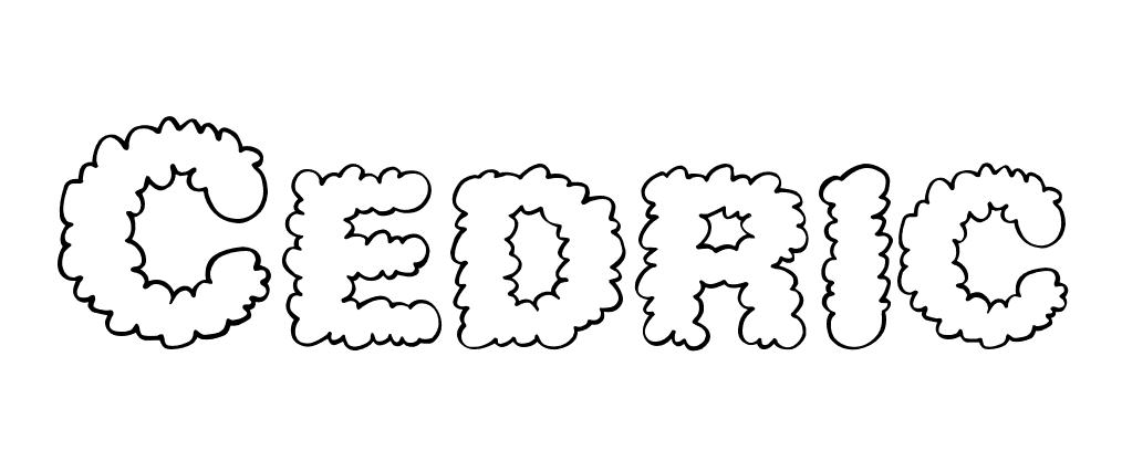 Coloriage Cedric - Prénom à imprimer