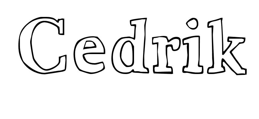 Coloriage Cedrik - Prénom à imprimer