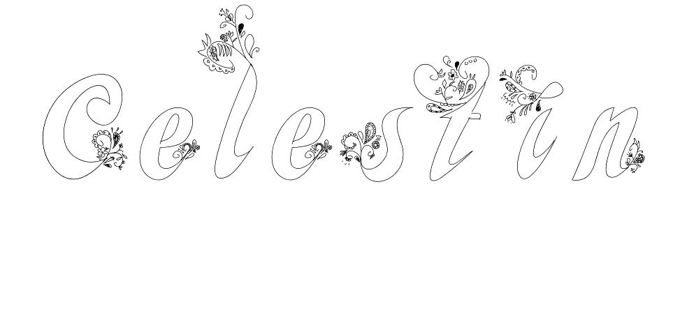 Coloriage Celestin - Prénom à imprimer