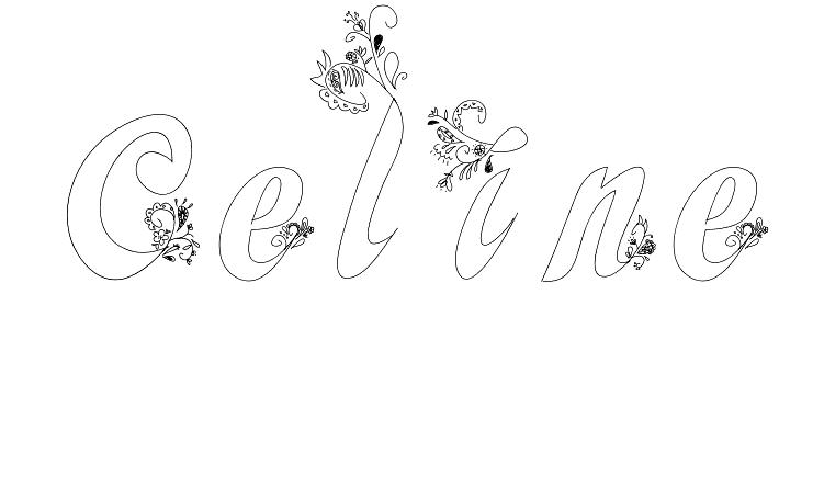 Coloriage Celine - Prénom à imprimer