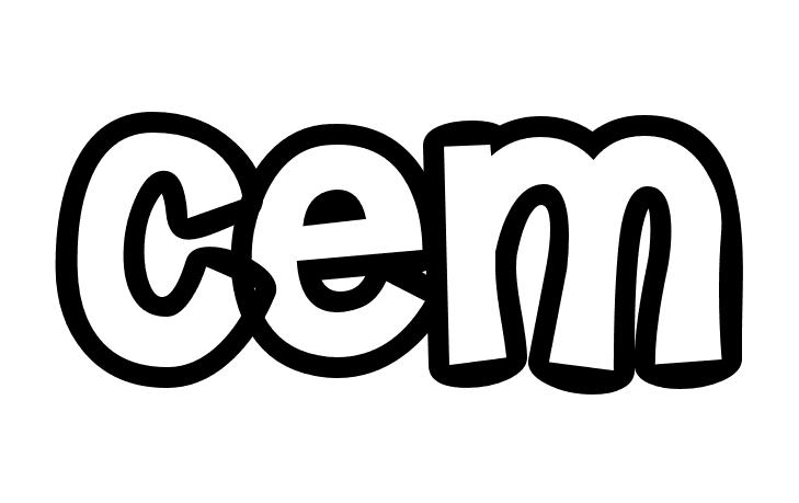 Coloriage Cem - Prénom à imprimer