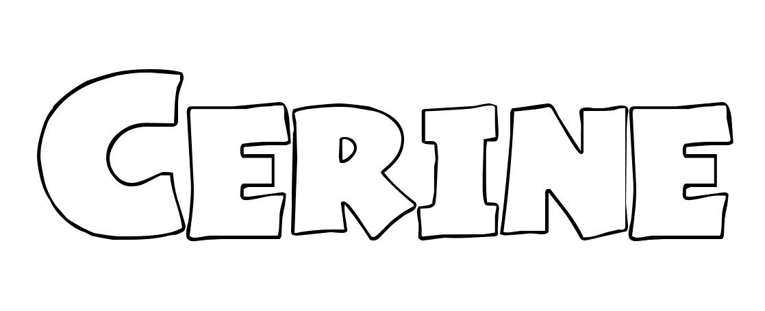Coloriage Cerine - Prénom à imprimer