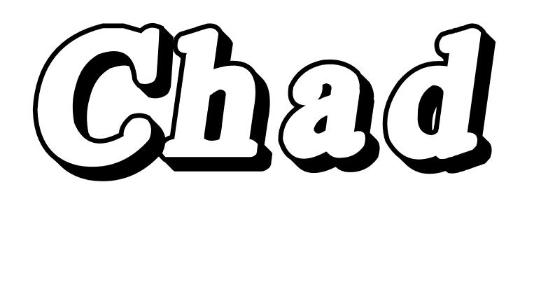 Coloriage Chad - Prénom à imprimer
