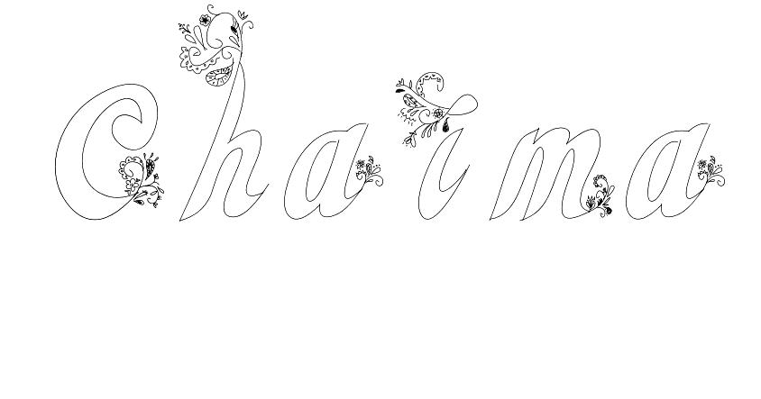 Coloriage Chaima - Prénom à imprimer