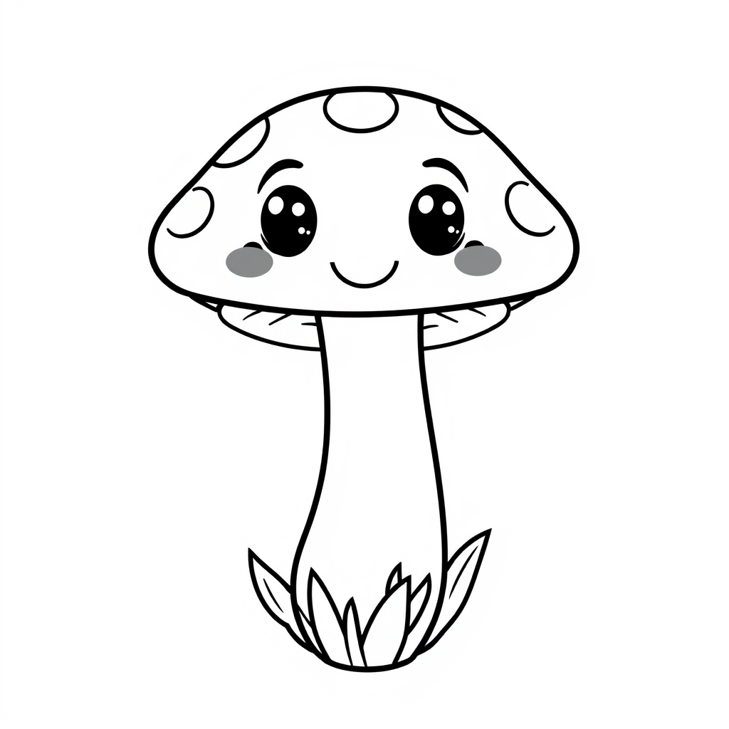 Coloriage Champignon Facile Légumes - Legumes à imprimer