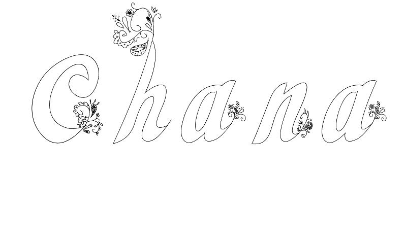 Coloriage Chana - Prénom à imprimer