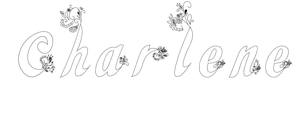 Coloriage Charlene - Prénom à imprimer