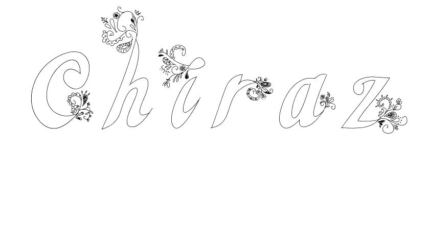 Coloriage Chiraz - Prénom à imprimer