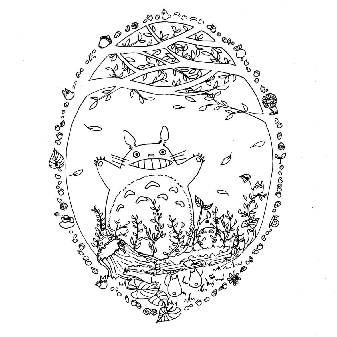 Coloriage Chocobo Printemps Par Chocobo - Totoro à imprimer