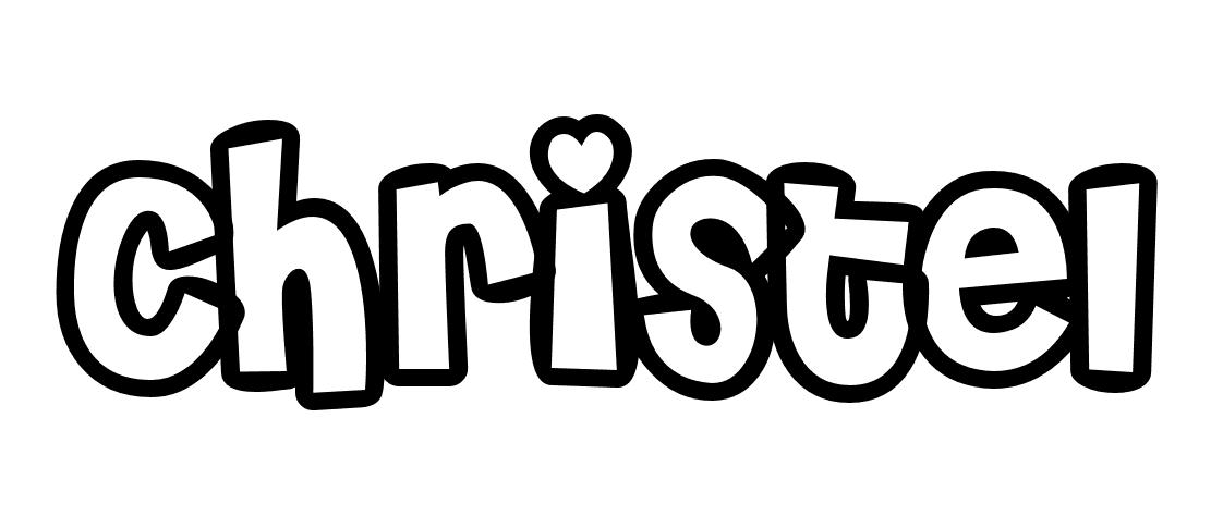Coloriage Christel - Prénom à imprimer