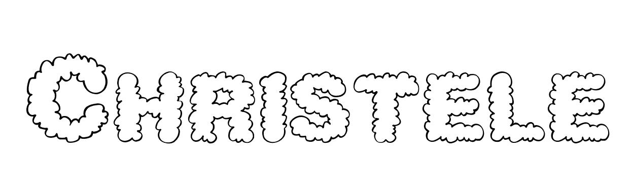 Coloriage Christele - Prénom à imprimer