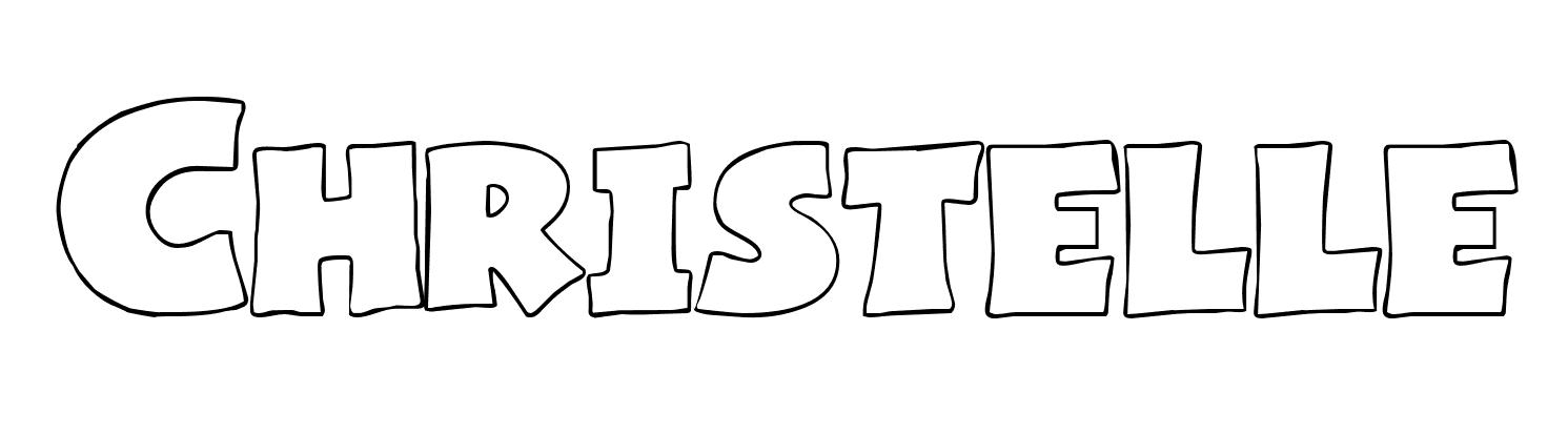 Coloriage Christelle - Prénom à imprimer