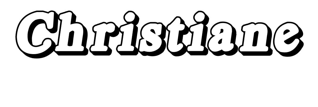 Coloriage Christiane - Prénom à imprimer