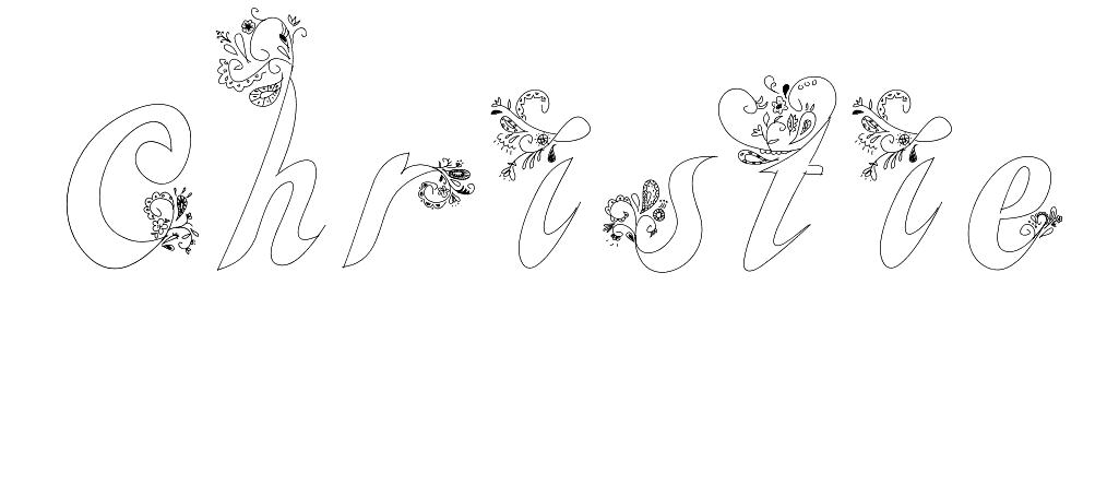 Coloriage Christie - Prénom à imprimer