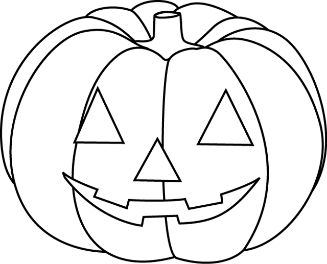 Coloriage Citrouille d'Halloween Facile pour Enfant - Halloween citrouille à imprimer