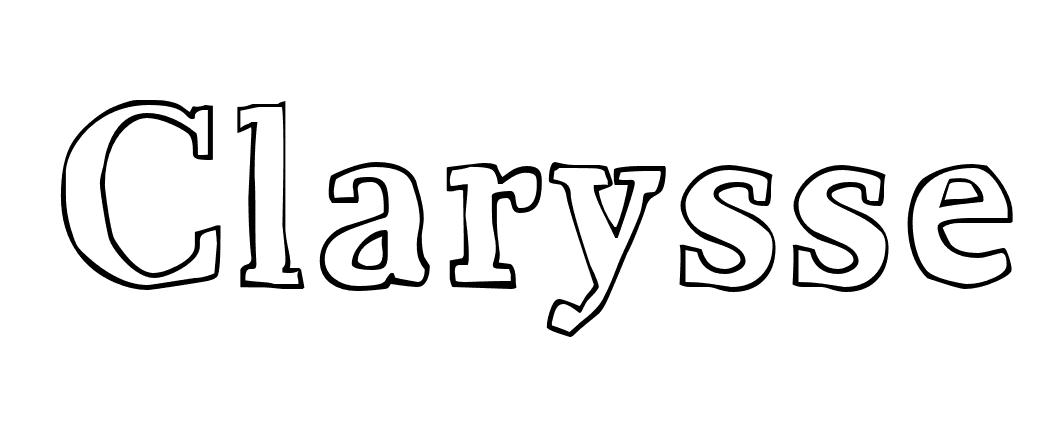 Coloriage Clarysse - Prénom à imprimer