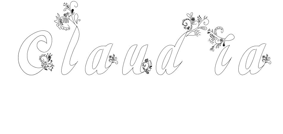 Coloriage Claudia - Prénom à imprimer