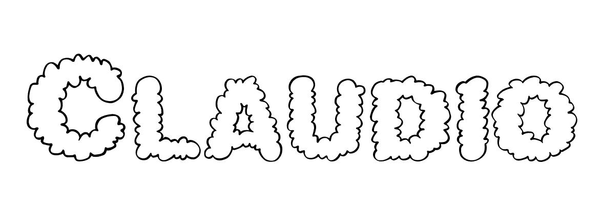 Coloriage Claudio - Prénom à imprimer